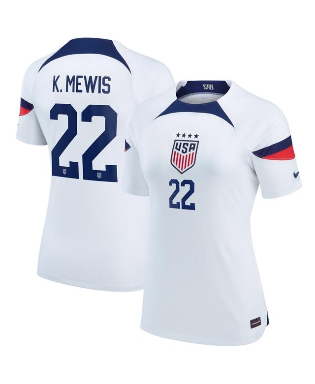 Womens Nike Kristie Mewis White Uswnt 2022/23 Home Breathe Stadium Replica Player Jersey - White Product Image