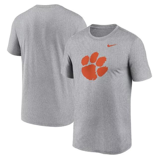 Mens Nike Heather Gray Clemson Tigers Primetime Legend Logo T-Shirt Product Image