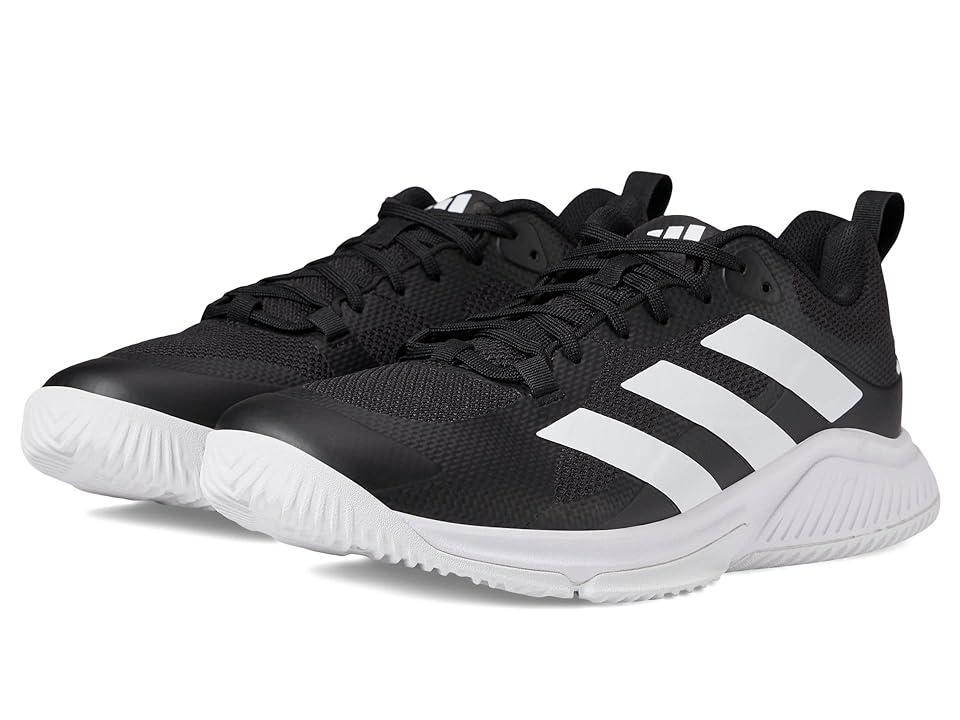 adidas Court Team Bounce 2.0 White/Black) Men's Volleyball Shoes Product Image