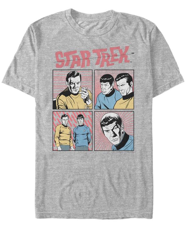 Mens Star Trek: TheOriginal Series Comic Panels Tee Athletic Grey Product Image