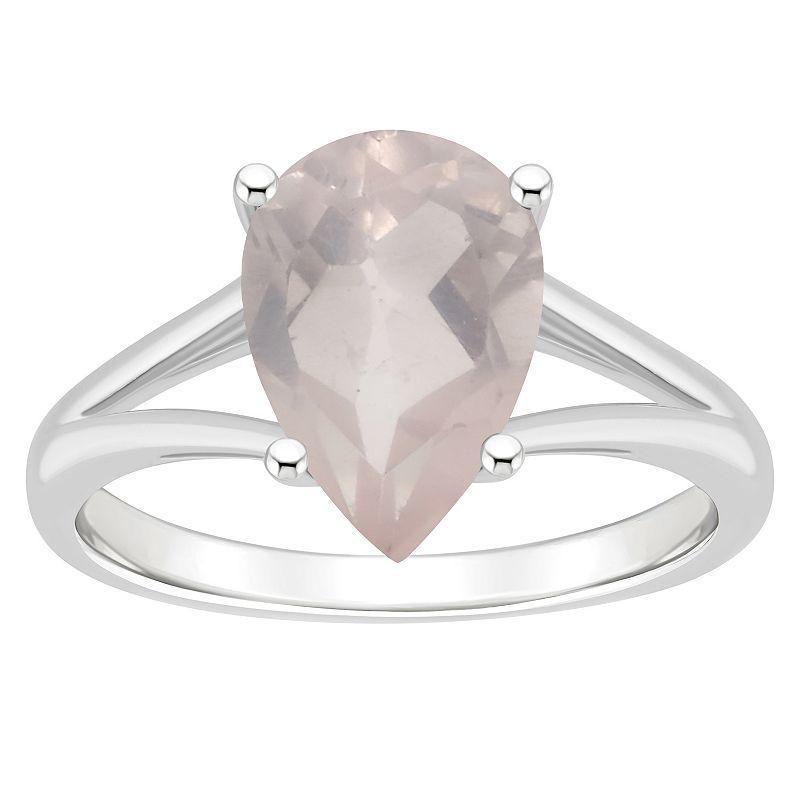 Macys Womens Rose Quartz (2-3/4 ct.t.w.) Ring in Sterling Silver Product Image