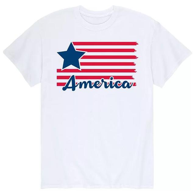 Mens American Flag and Star Tee Product Image