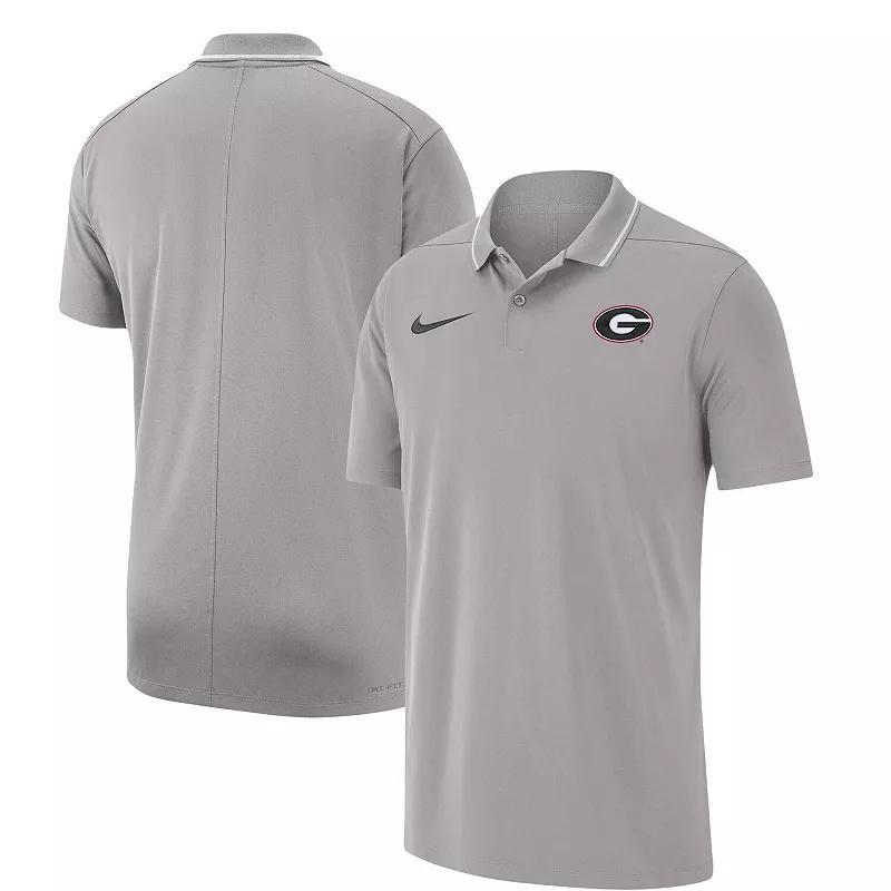 Mens Nike Gray Georgia Bulldogs 2023 Coaches Performance Polo Product Image