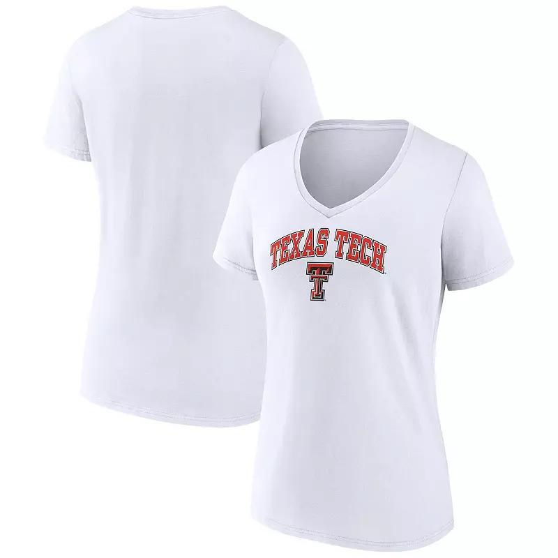 Womens Fanatics Branded Texas Tech Red Raiders Evergreen Campus V-Neck T-Shirt Product Image