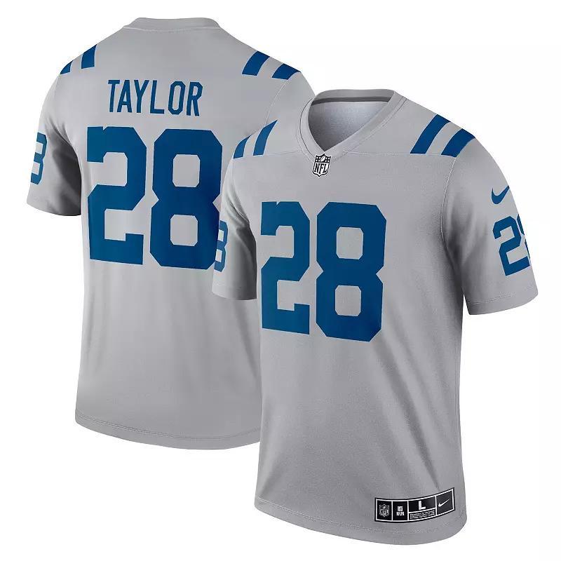 Mens Nike Jonathan Taylor Gray Indianapolis Colts Inverted Legend Jersey Product Image