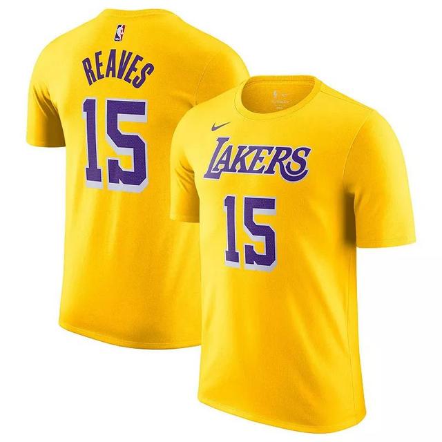 Mens Nike Austin Reaves Los Angeles Lakers Icon Edition Name & Number T-Shirt Product Image