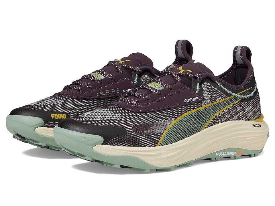 PUMA Voyage Nitro 3 Tech (Midnight Plum/Green Fog/Golden Fog/Alpine Snow) Women's Running Shoes Product Image