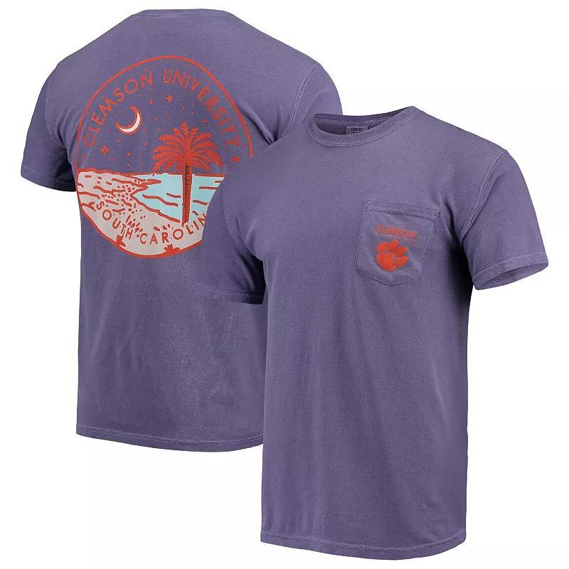 Mens Clemson Tigers Circle Scene Comfort Colors Pocket T-Shirt Product Image