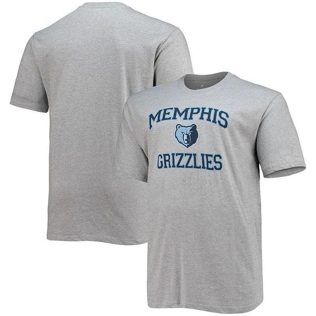 Mens Heathered Gray Memphis Grizzlies Big & Tall Heart & Soul T-Shirt Product Image