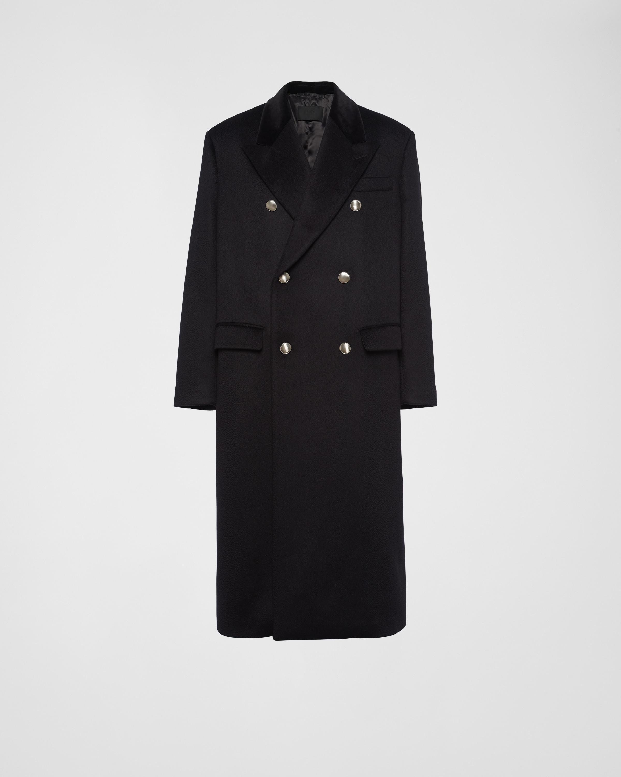 Double-breasted cashmere coat Product Image