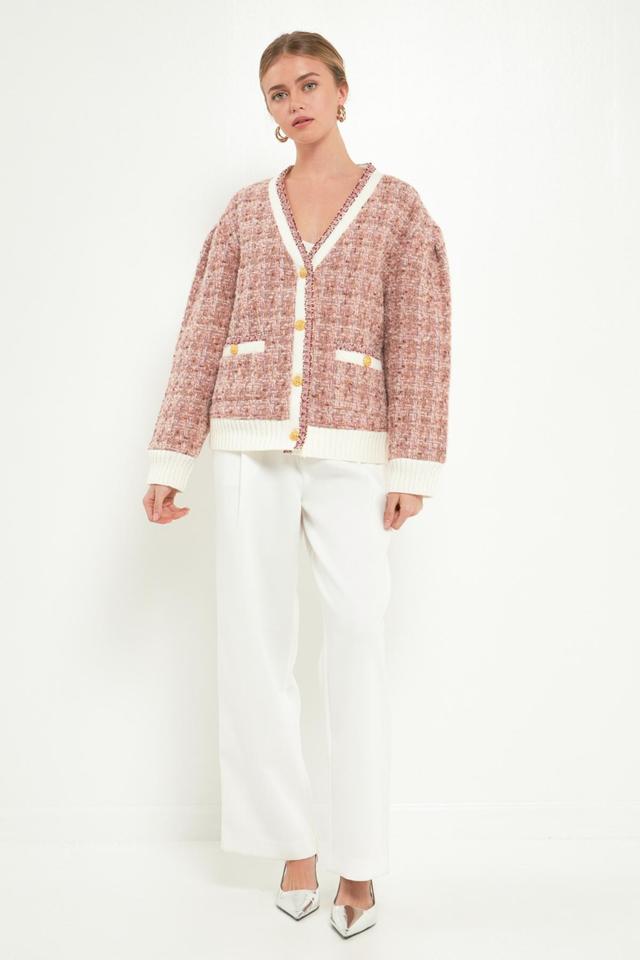 Womens Boucle Cardigan Product Image