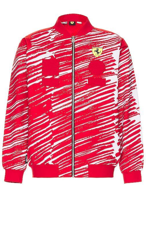 Puma Select Ferrari x Joshua Vides Race Jacket Red. (also in L, XL/1X). Product Image