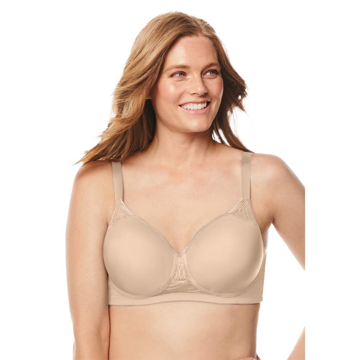 Comfort Choice Womens Stay-Cool Wireless Wicking T-Shirt Bra Product Image