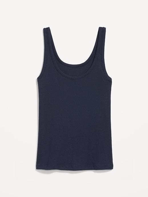 First-Layer Ribbed Scoop-Neck Tank Top Product Image