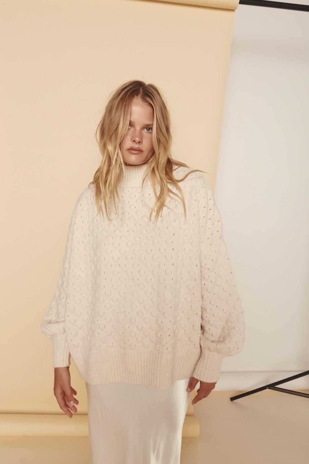 Ivory Knit Jumper Natural Product Image