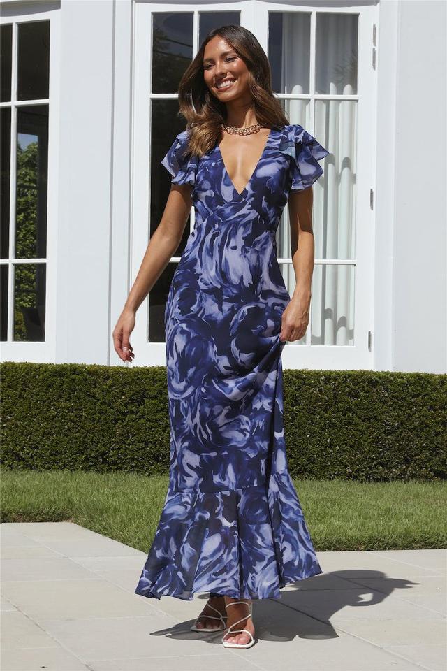 Lover By Day Maxi Dress Navy Product Image