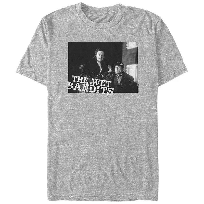 Mens Home Alone The Wet Bandits Photo Graphic Tee Athletic Grey Product Image