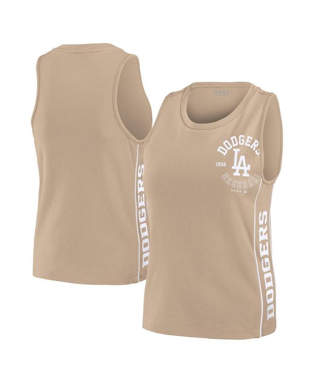 Womens WEAR by Erin Andrews Tan Los Angeles Dodgers Tonal Tank Top Product Image