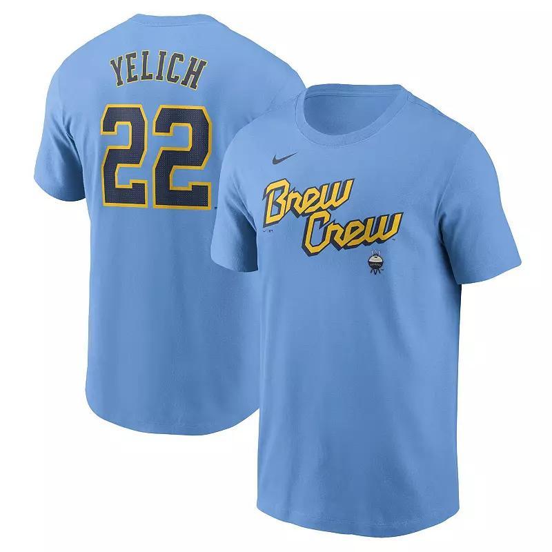 Christian Yelich Milwaukee Brewers City Connect Fuse Nike Mens MLB T-Shirt Product Image