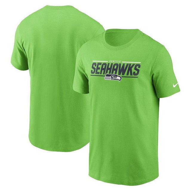 Mens Nike Neon Green Seattle Seahawks Muscle T-Shirt Product Image