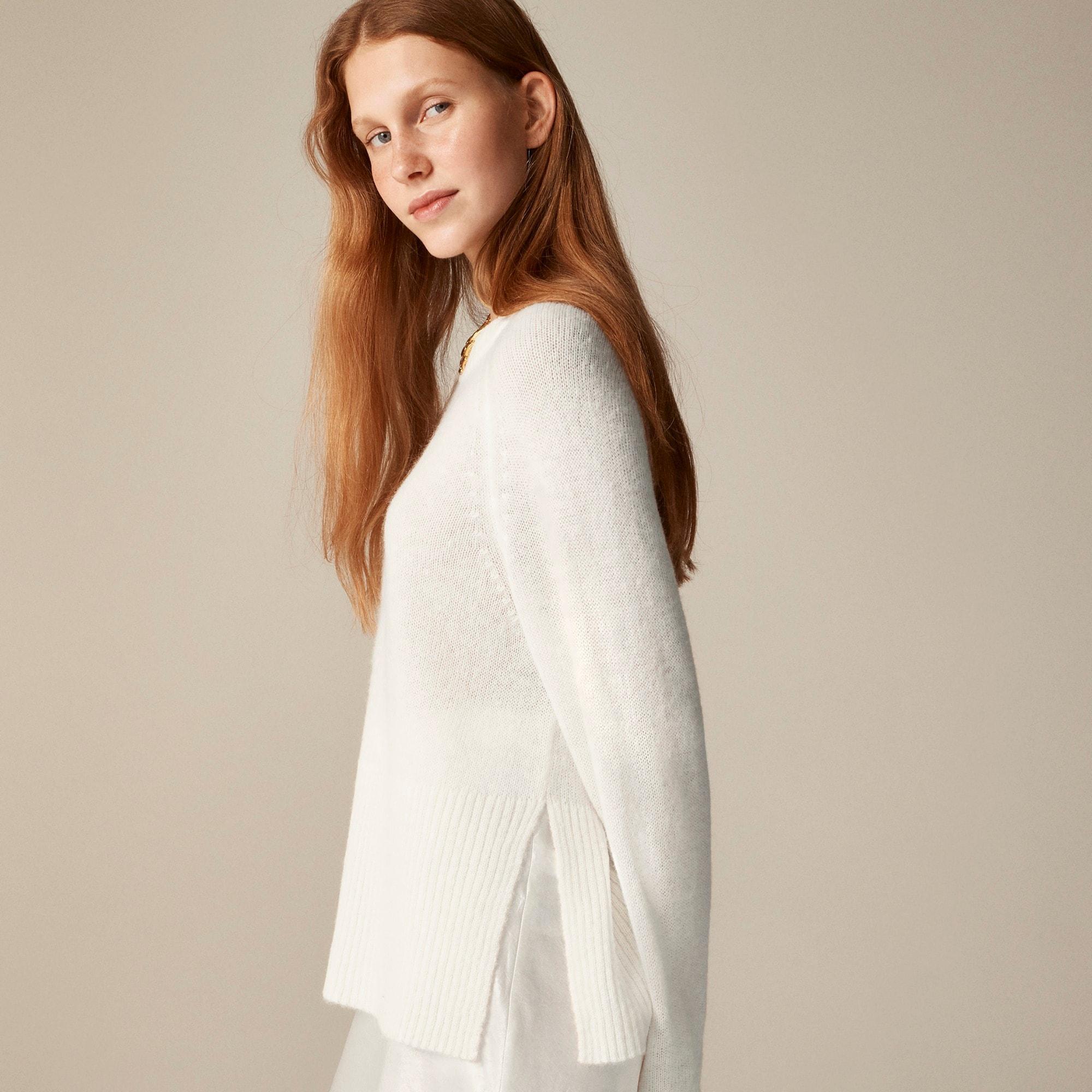 High rib pullover sweater in wool blend Product Image