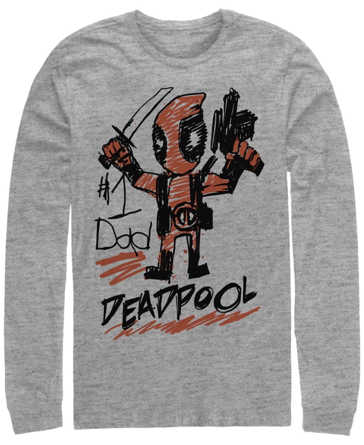 Fifth Sun Mens Deadpool Dad Long Sleeve T-Shirt Product Image