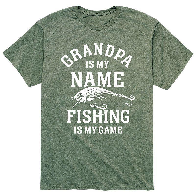 Big & Tall Grandpa Fishing Tee, Mens Product Image