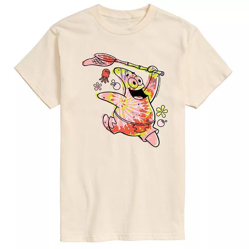 Mens SpongeBob SquarePants Tie Dye Patrick Graphic Tee Product Image