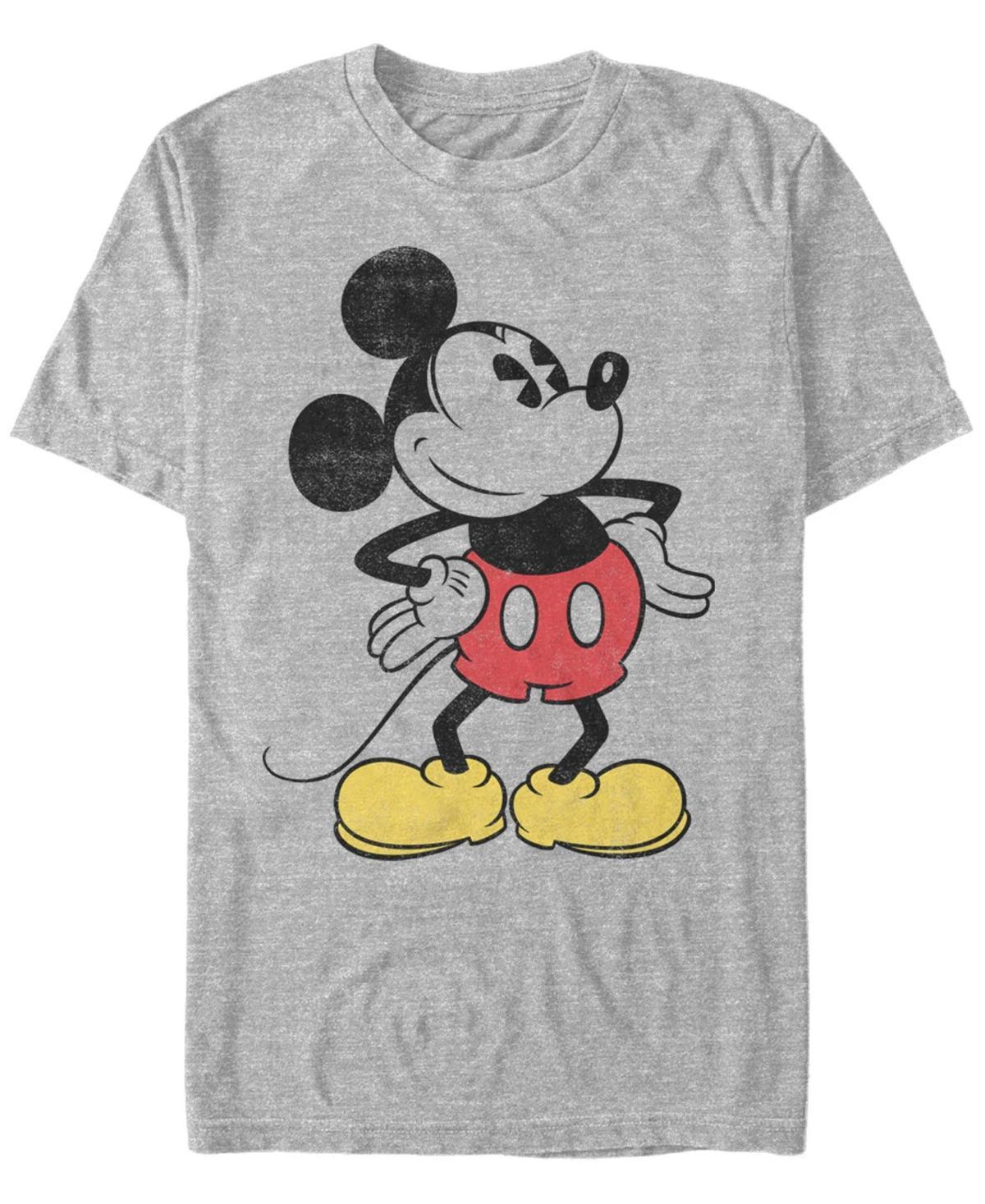 Disneys Mickey Mouse Mens Hands on the Hip Pose Tee Athletic Grey Product Image