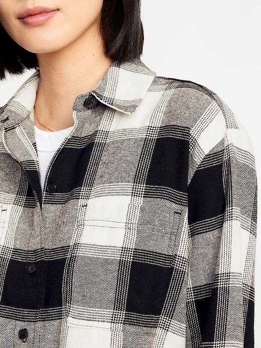 Button-Down Flannel Tunic Product Image