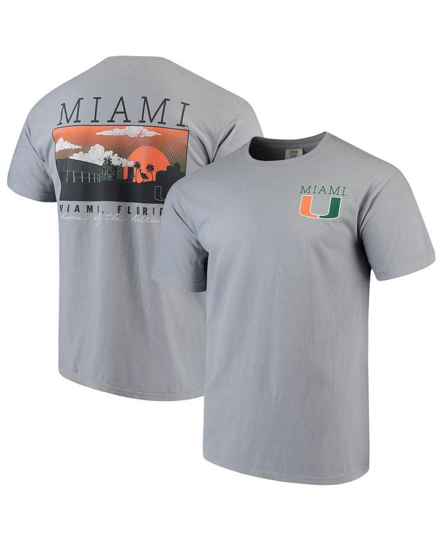 Mens Gray Miami Hurricanes Comfort Colors Campus Scenery T-Shirt Product Image