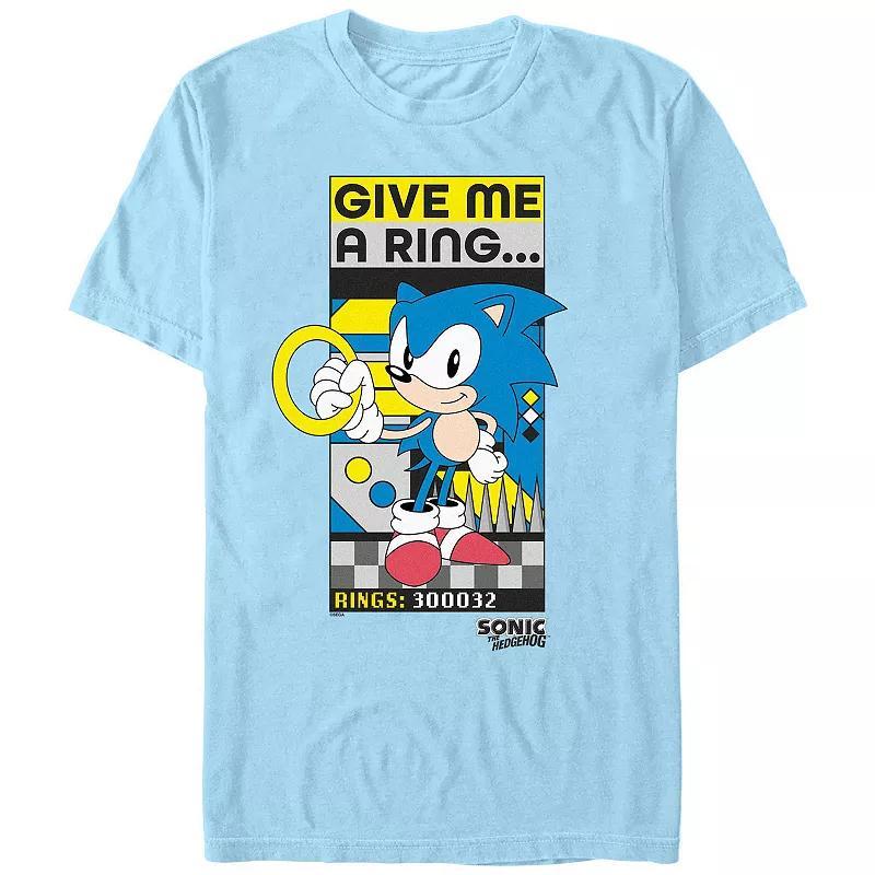 Mens Sonic The Hedgehog Give Me A Ring Graphic Tee Product Image