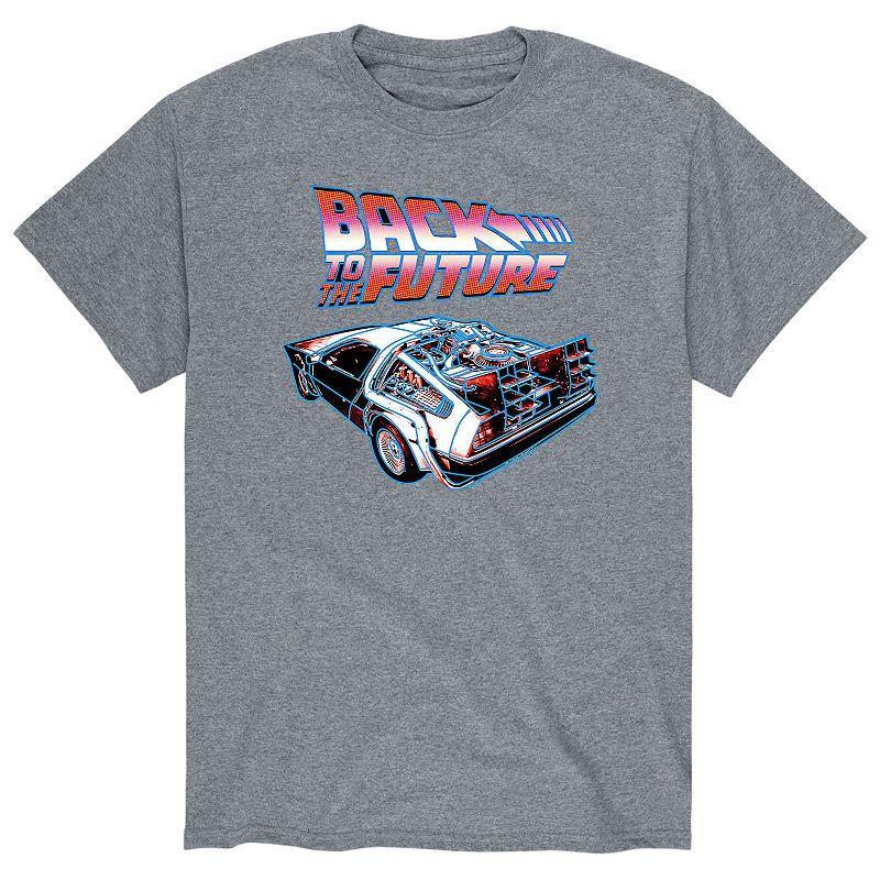 Mens Back To The Future Time Machine Tee Grey Product Image