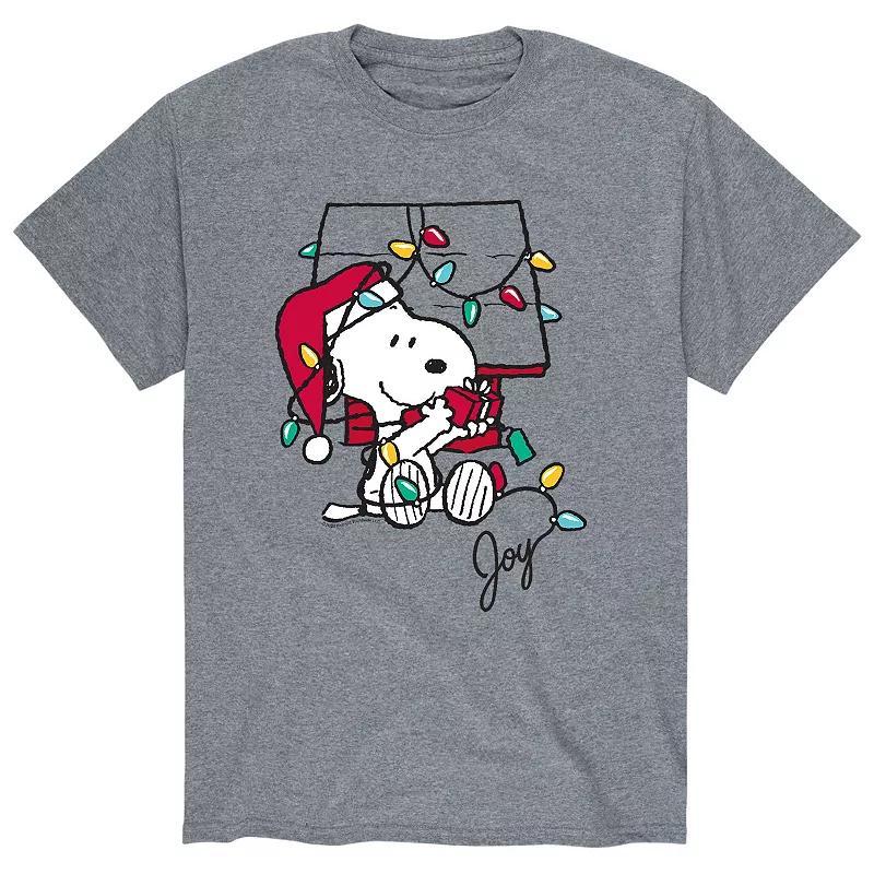 Mens Peanuts Joyful Moment Tee Athletic Grey Product Image