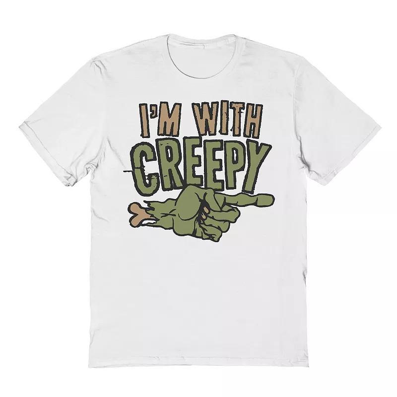 Mens Im With Creepy Halloween Graphic Tee Product Image