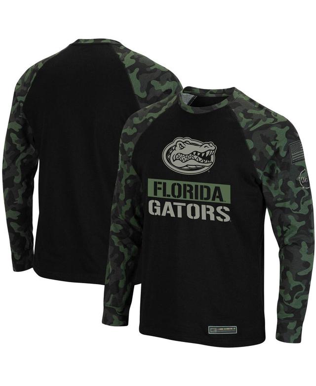 Mens Colosseum Black, Camo Florida Gators Oht Military-Inspired Appreciation Big and Tall Raglan Long Sleeve T-shirt Product Image