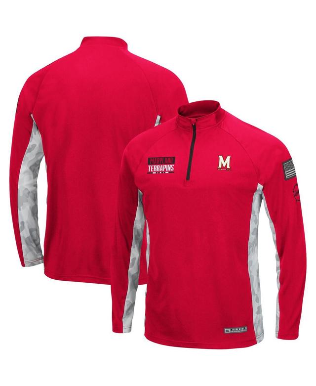 Mens Colosseum Maryland Terrapins OHT Military Appreciation Snow Cruise Raglan 1/4-Zip Jacket Product Image