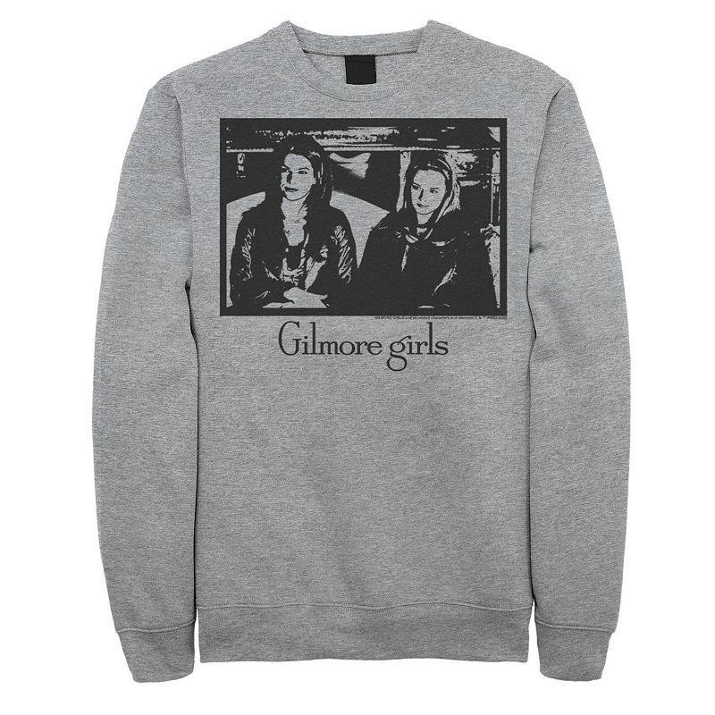 Mens Gilmore Girls Rory & Lorelai Portrait Sweatshirt Athletic Grey Product Image