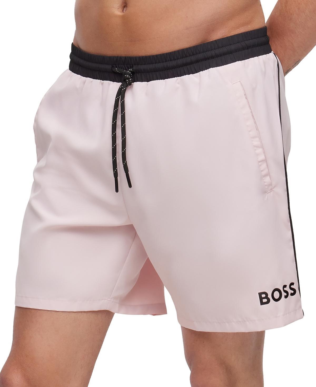 Mens Contrast Logo Swim Shorts Product Image