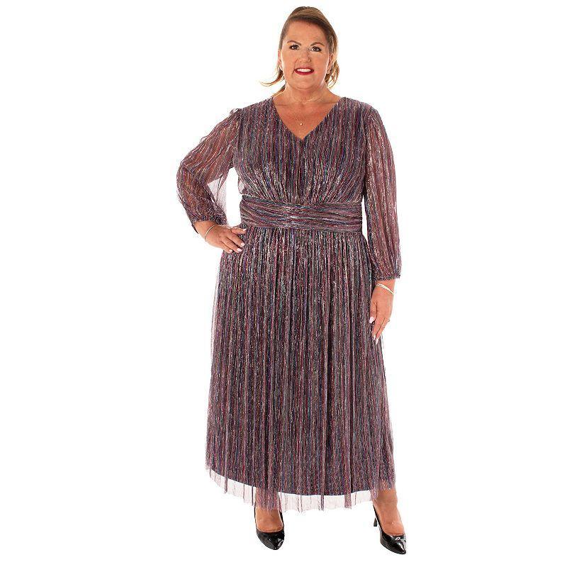 Womens Taylor Metallic Maxi Dress Pink Team Product Image