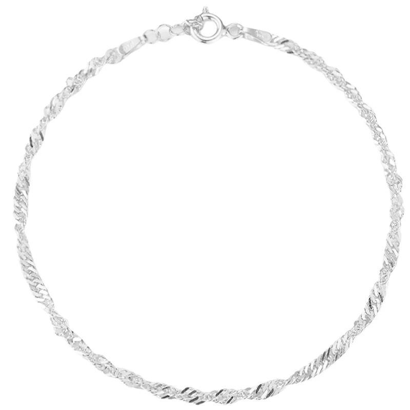 Sunkissed Sterling Two Tone Singapore Chain Bracelet Set, Womens Silver Tone Product Image