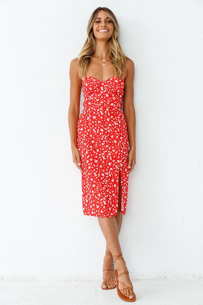 Waiting For Spring Midi Dress Red product image