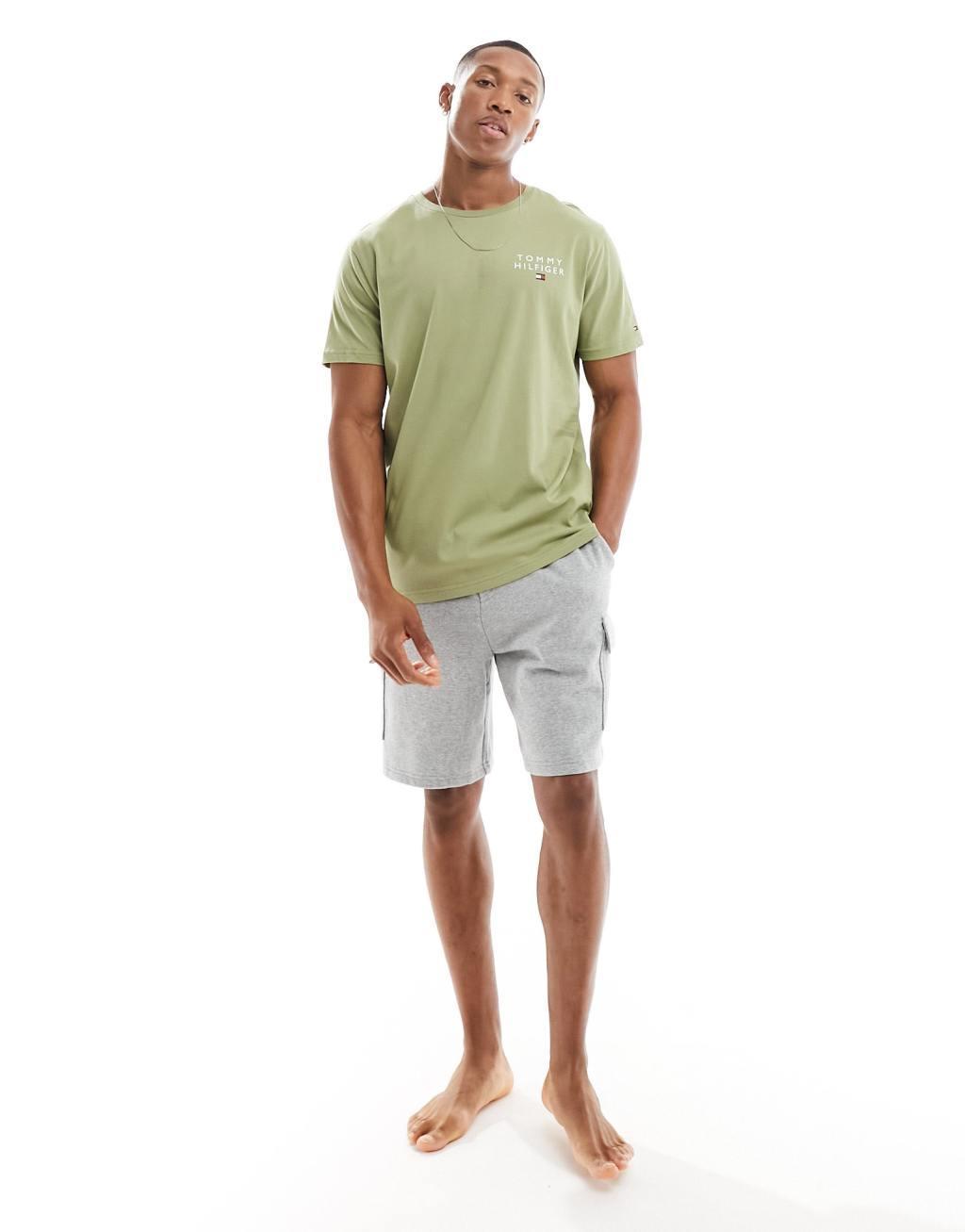 Tommy Hilfiger original lounge T-shirt in olive Product Image