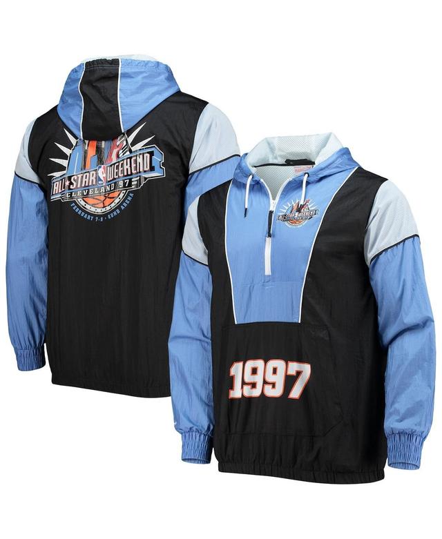 Mens Mitchell & Ness Black Hardwood Classics 1997 Nba All-Star Weekend Highlight Reel Windbreaker Half-Zip Jacket Product Image