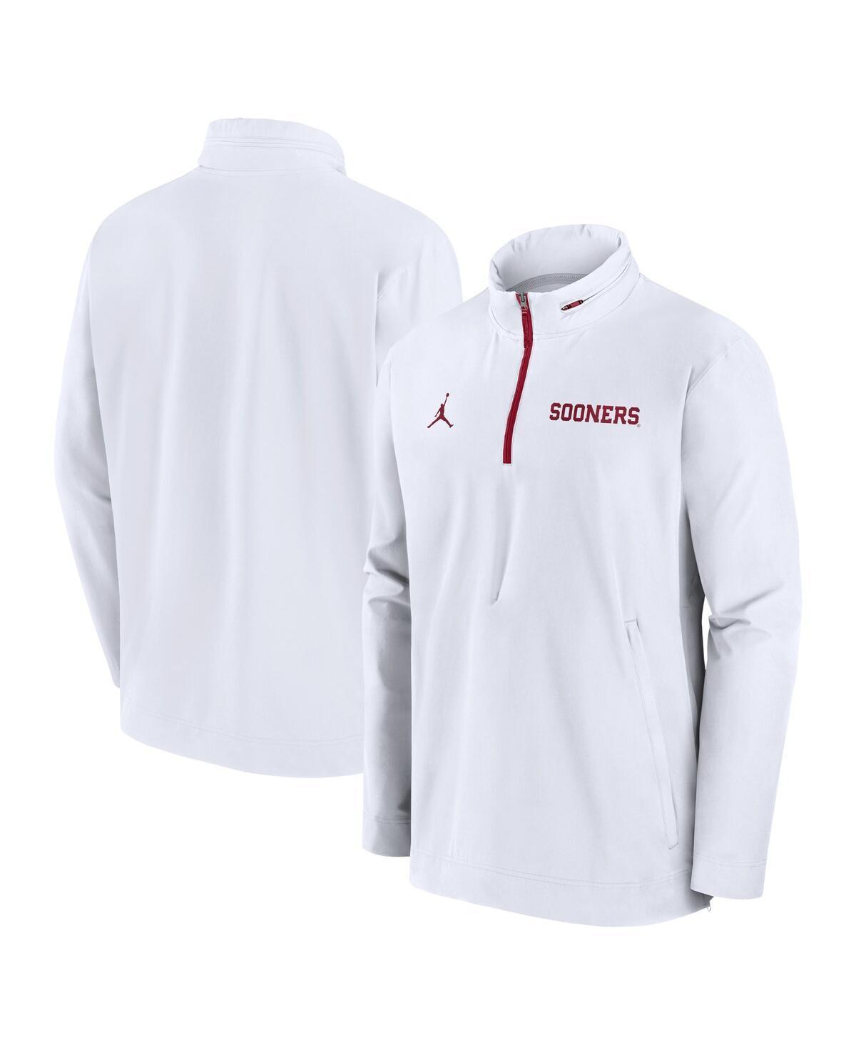 Oklahoma Sooners Sideline Coach Nike Men's College 1/2-Zip Hooded Jacket Product Image