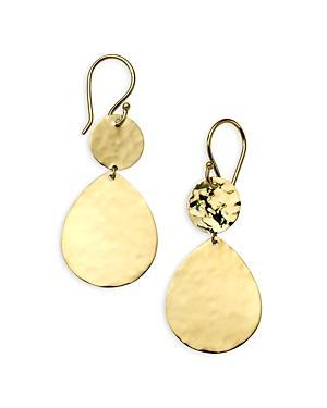 Womens Snowman 18K Yellow Gold Double-Drop Earrings Product Image