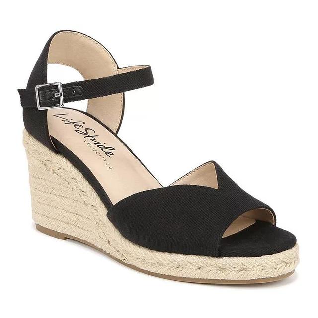 LifeStride Tess Ankle Strap Espadrille Platform Wedge Sandal Product Image