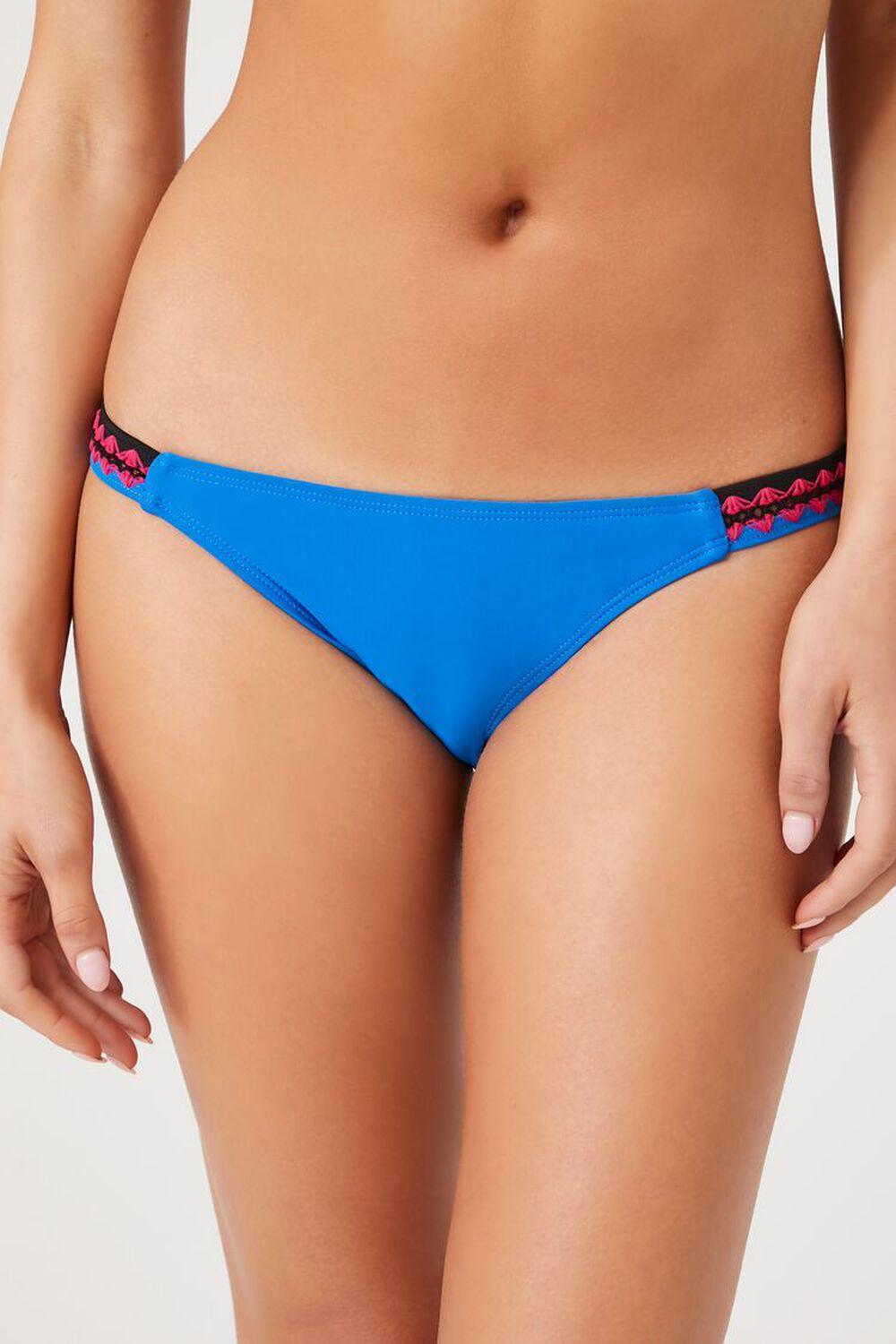 Chevron-Trim Bikini Bottoms | Forever 21 Product Image