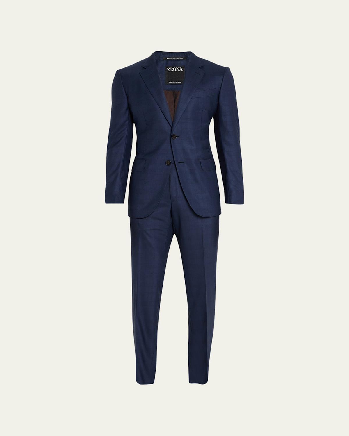 ZEGNA Prince of Wales Plaid Centoventimila Wool Suit Product Image