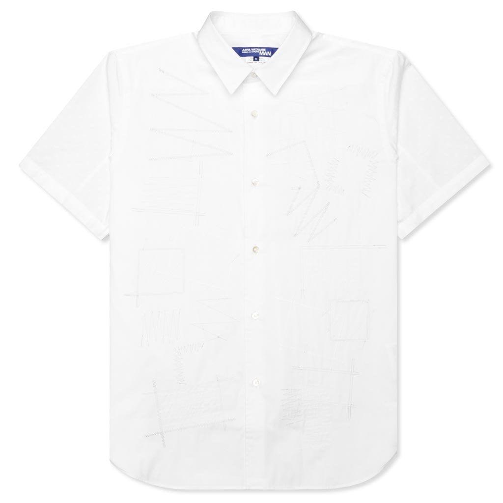 Shirt - White/Olive Male Product Image